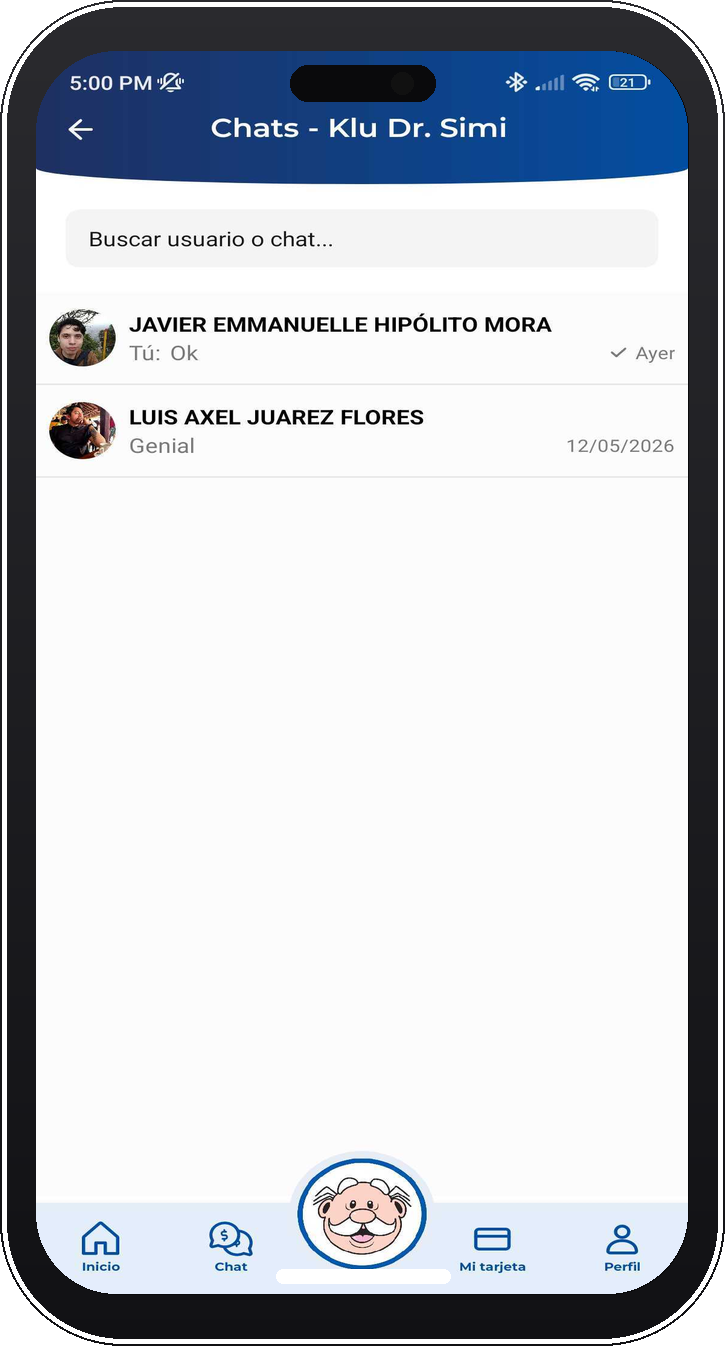 Chat con pago recibido
